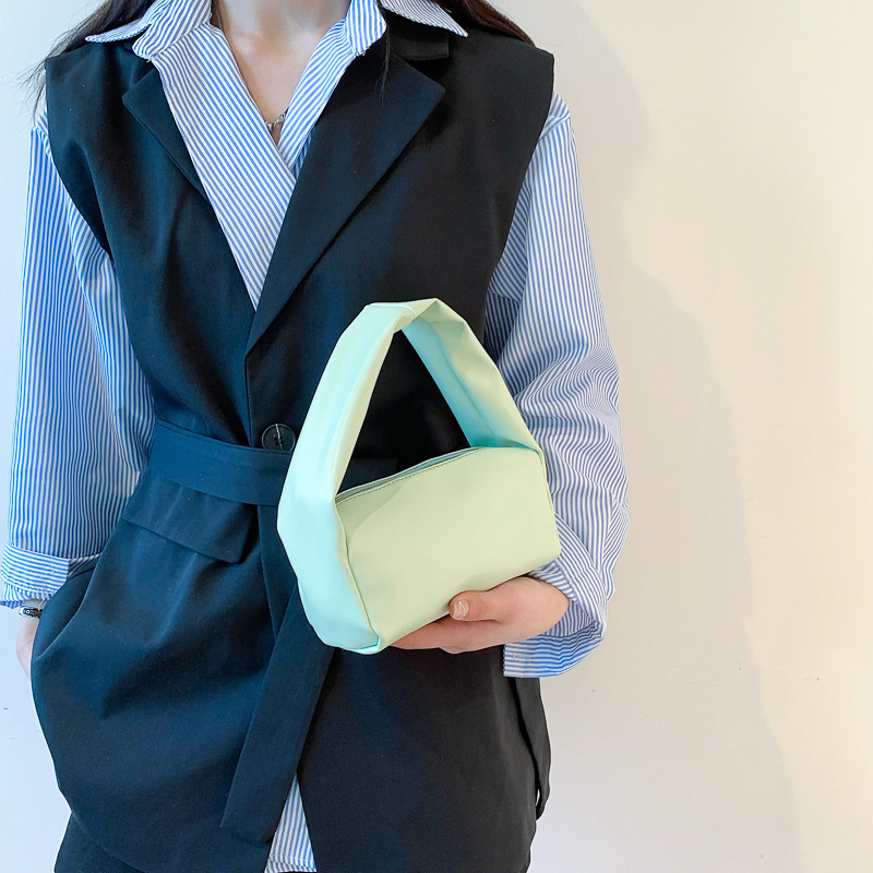 New Korean Style Women's Handbag Ins Fashion Simple Trendy Soft Leather Small Square Bag - Image 4