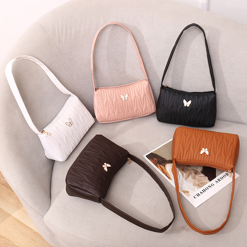 Small Floral Underarm Shoulder Bag Women's Mini Square Handbag