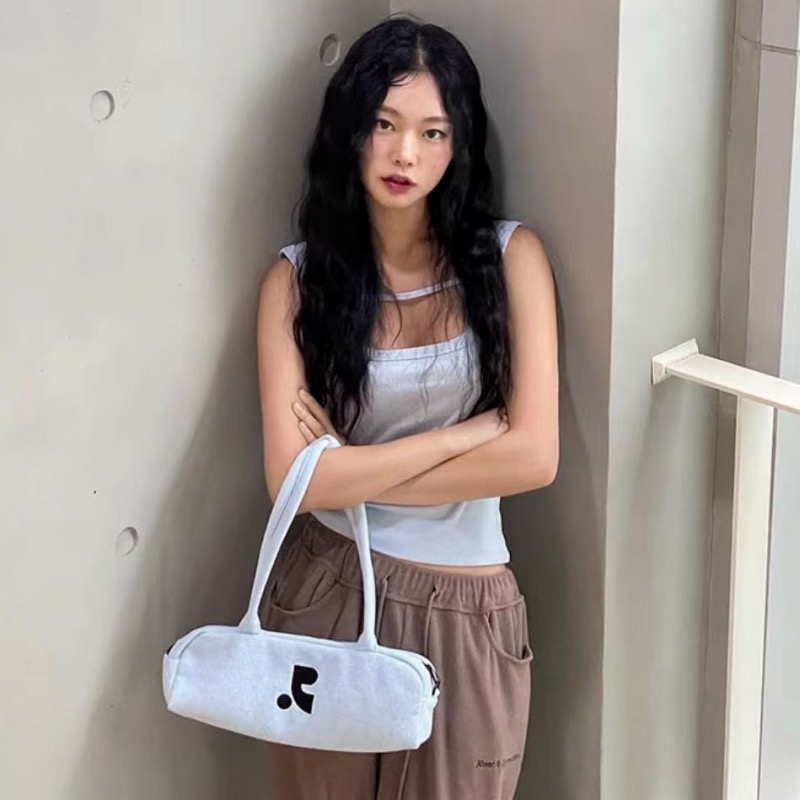 Nomore Embroidered Casual Handbag - Cotton Everyday Tote - Image 5