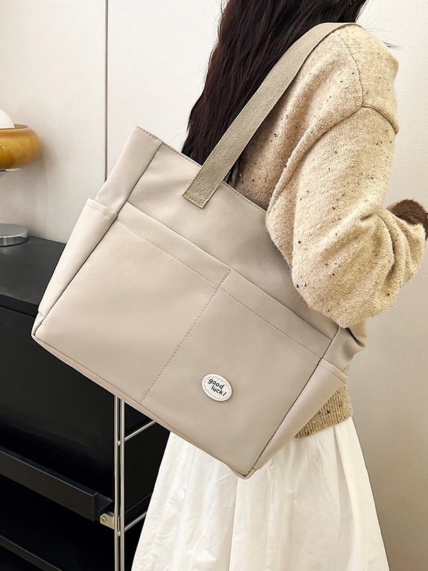 New Large Capacity Commuter Shoulder Tote Canvas Bag Durable Women's Work Bag