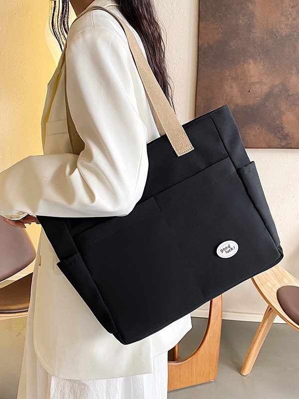 New Large Capacity Commuter Shoulder Tote Canvas Bag Durable Women's Work Bag - Image 2