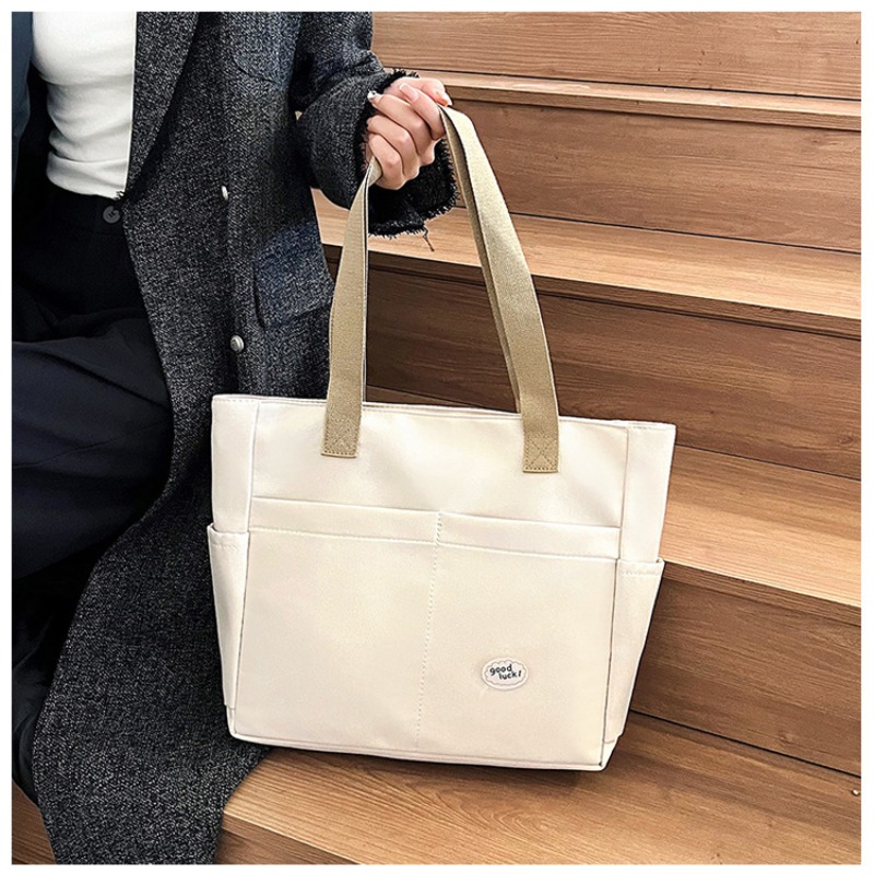 New Large Capacity Commuter Shoulder Tote Canvas Bag Durable Women's Work Bag - Image 5