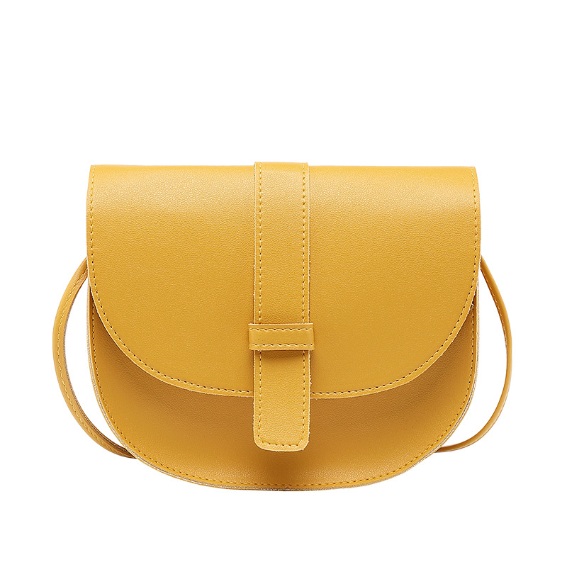 2023 New Urban Minimalist Solid Color Saddle Crossbody Shoulder Bag for Women - Image 5